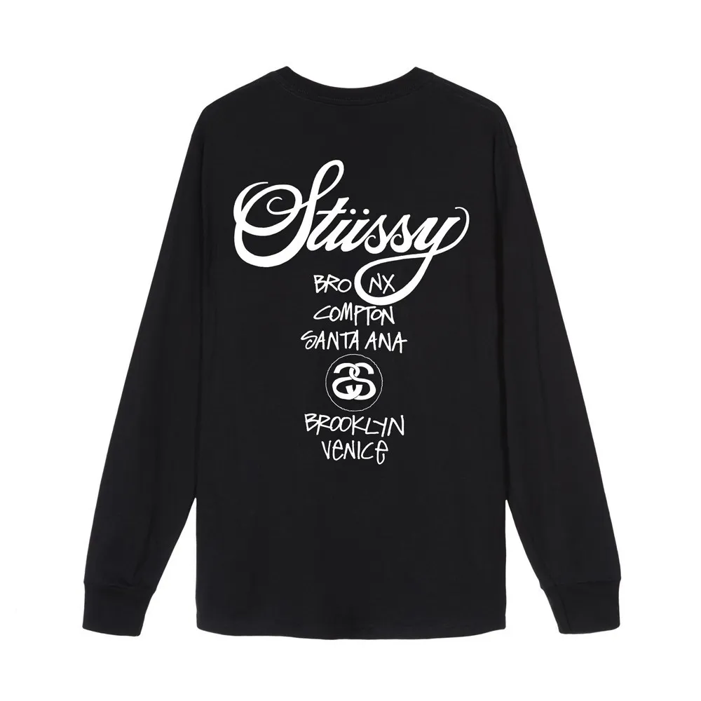 STUSSY  |Crew Neck Unisex Street Style Collaboration Long Sleeves