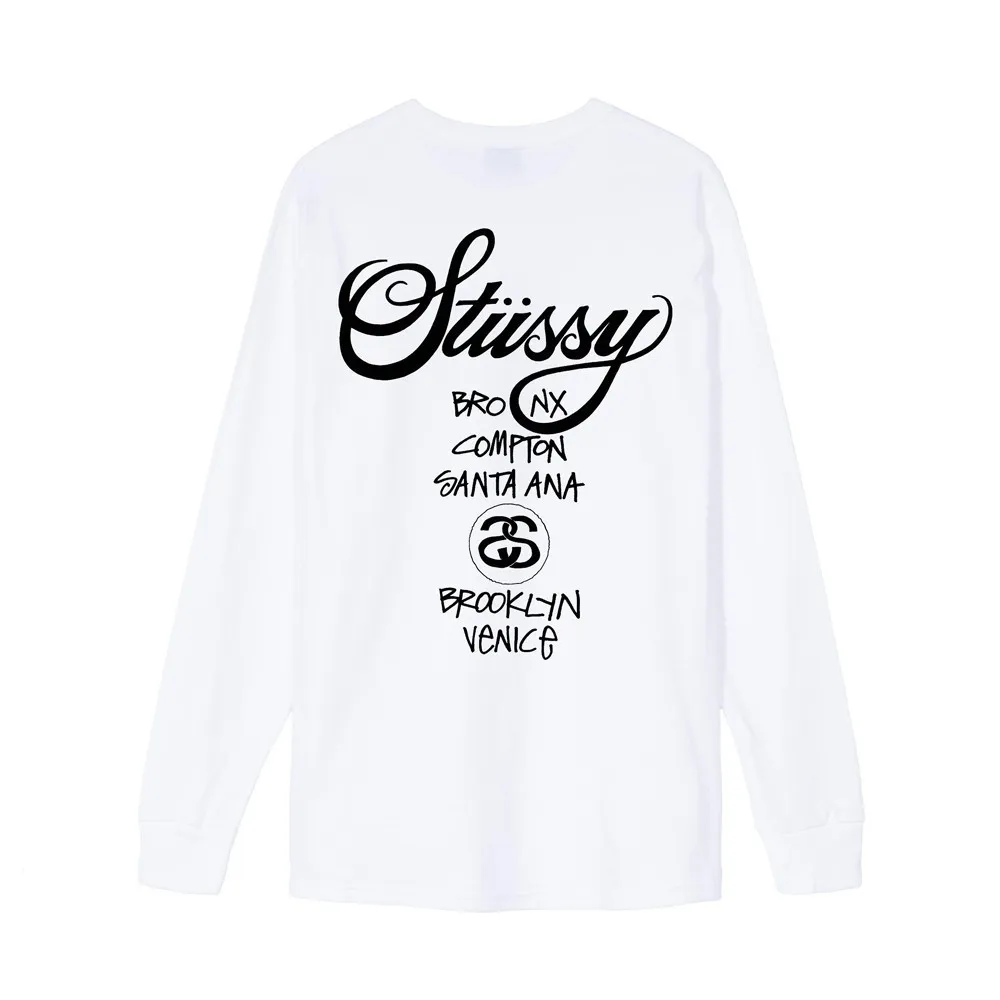 STUSSY  |Crew Neck Unisex Street Style Collaboration Long Sleeves