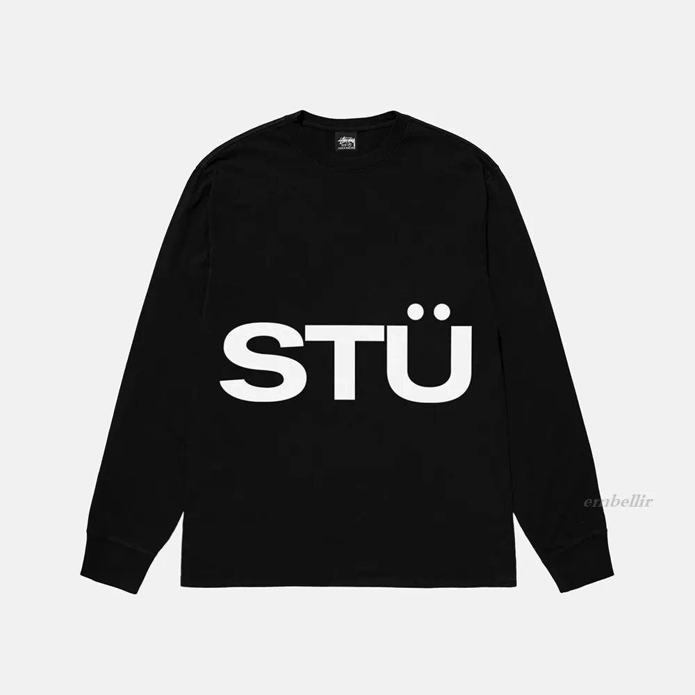 STUSSY  |Crew Neck Unisex Street Style Long Sleeves Cotton