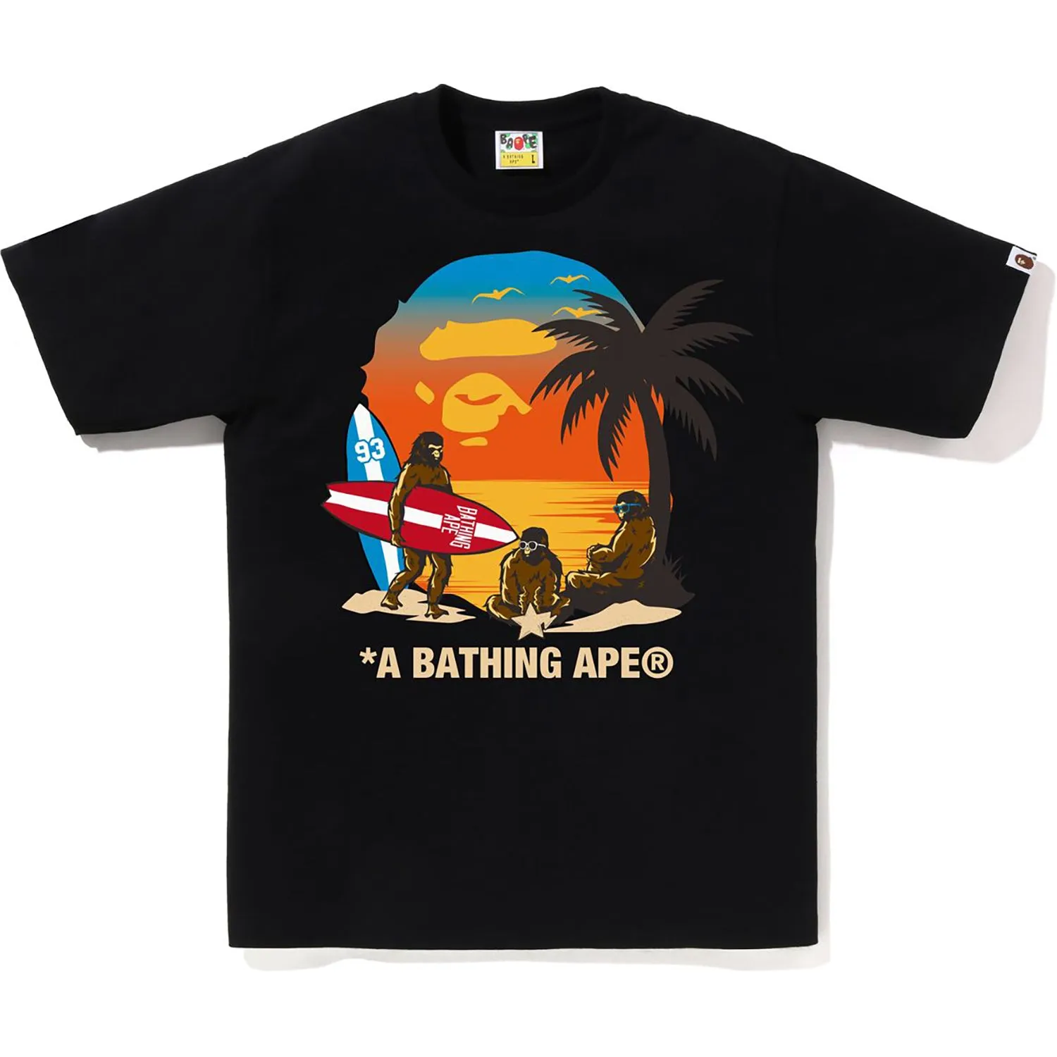 SUNSET BEACH APE HEAD TEE MENS