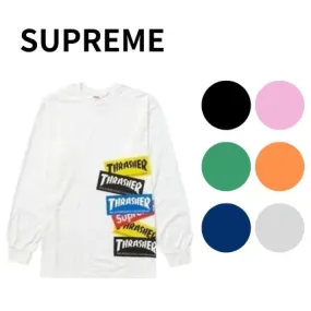 Supreme  |Unisex Street Style U-Neck Collaboration Long Sleeves Plain