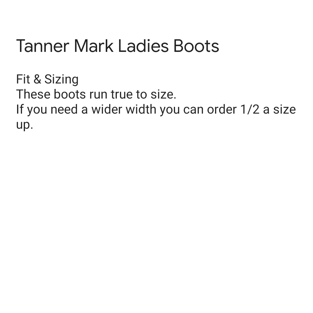 Tanner Mark Misty Ladies Boot