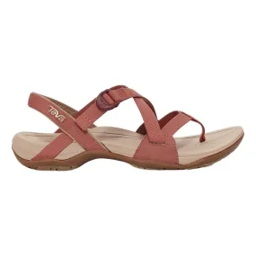 Teva Womens Ascona Cross Strap Thong Sandal- Aragon Tan