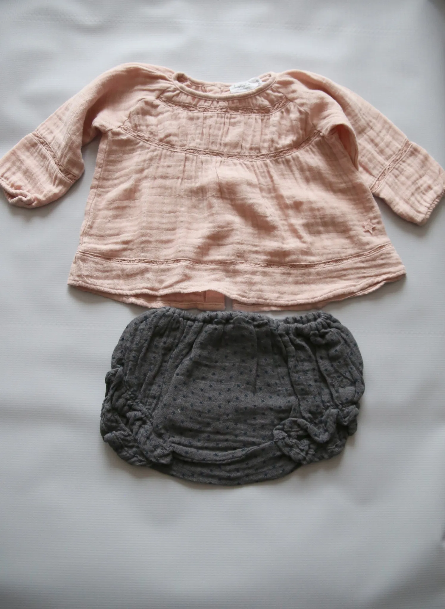 Tocoto Vintage Baby Blouse in Pink