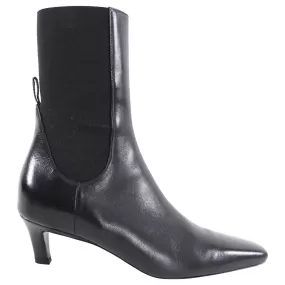 Toteme The Mid-Heel Black Leather Boots - 37