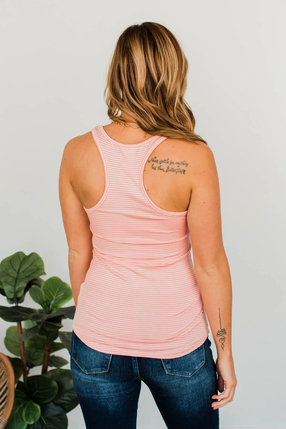 Tried And True Striped Tank- Blush