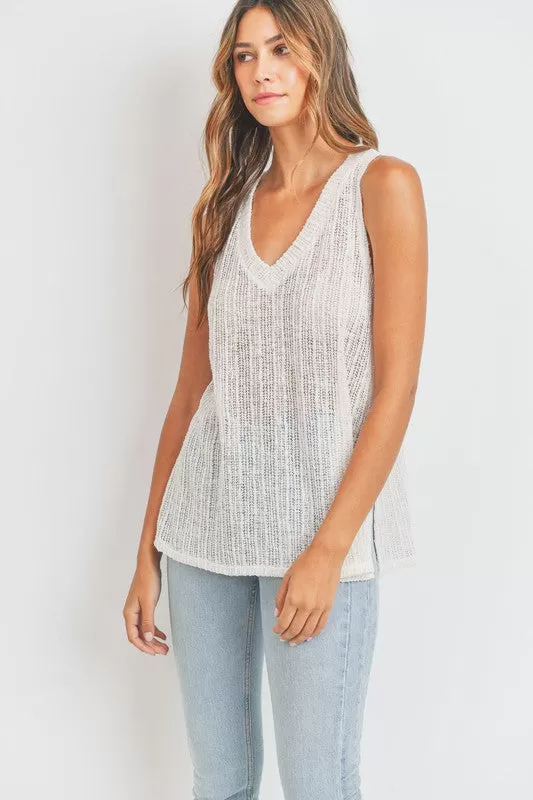 V-Neck Knit Tank