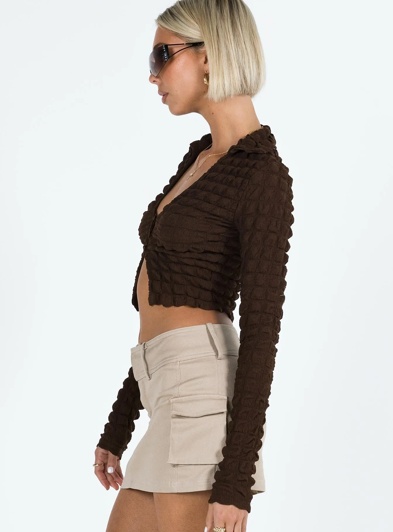 Winfrey Long Sleeve Top Brown