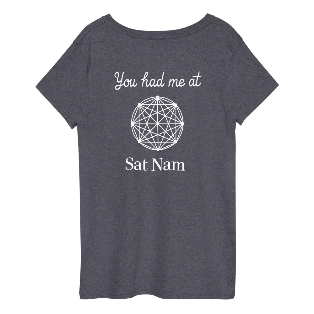 Women’s recycled v-neck You had me at sat nam t-shirt