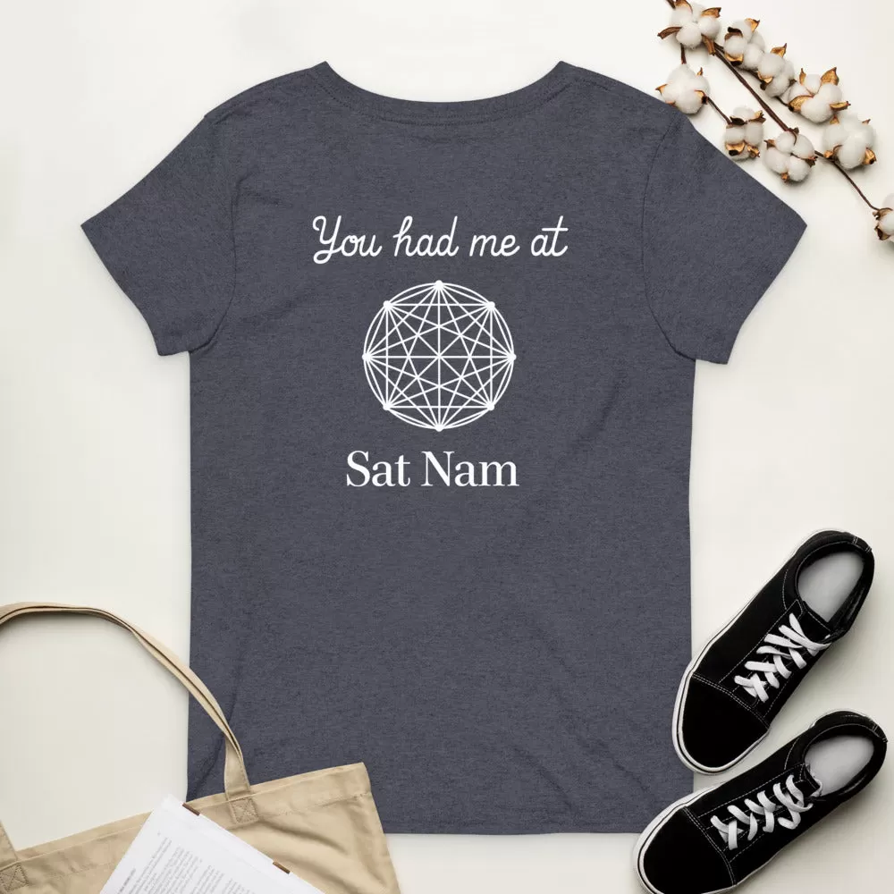 Women’s recycled v-neck You had me at sat nam t-shirt