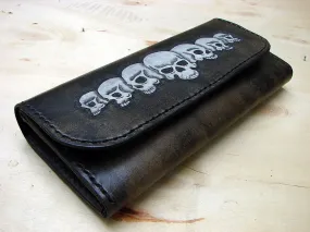 Women's wallet with skulls