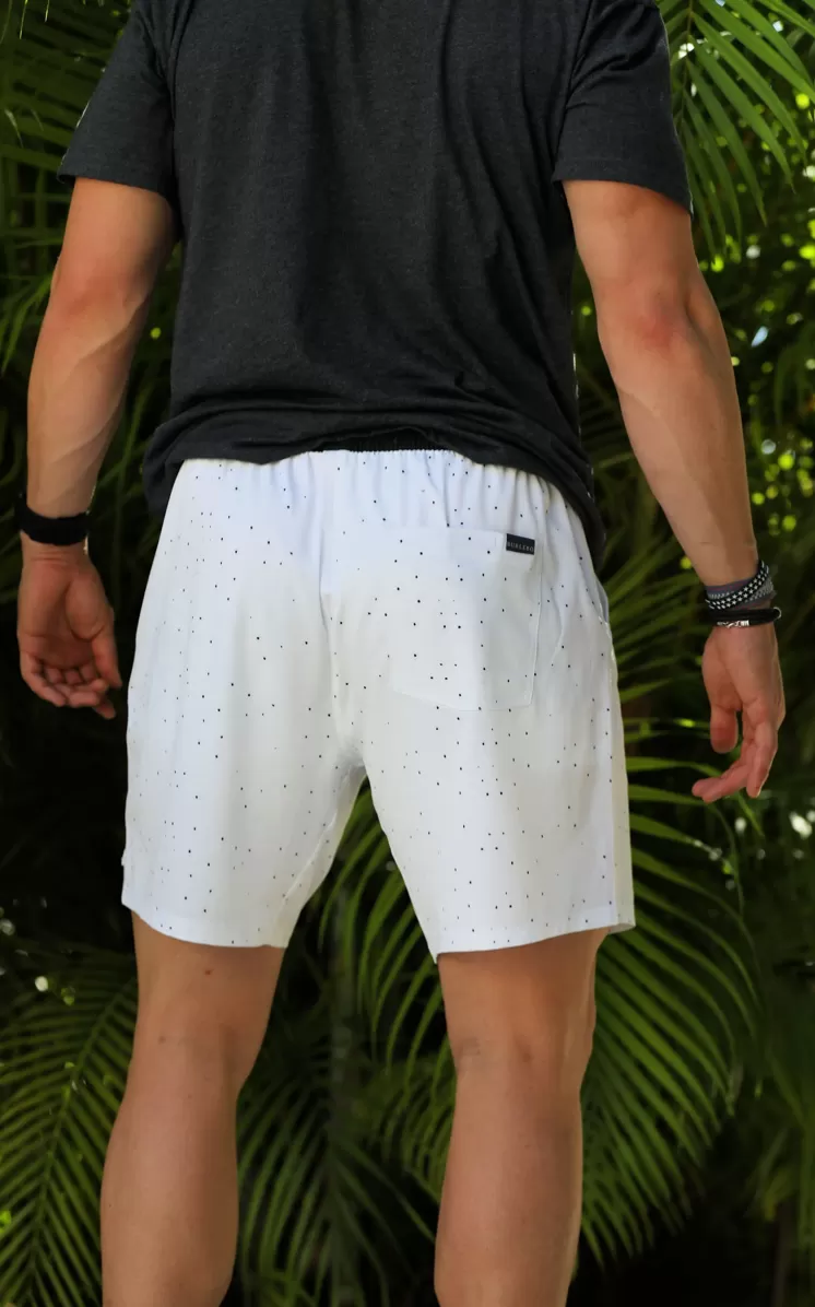 Workout Shorts - White Speckled