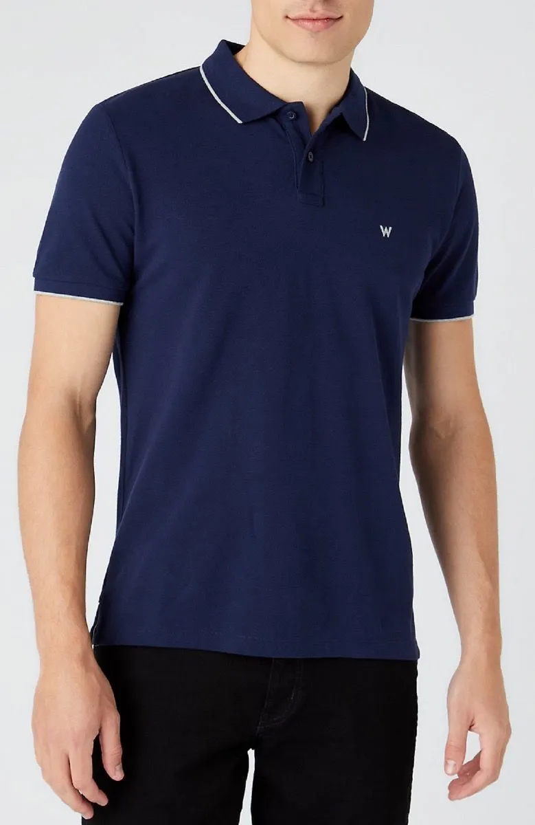 Wrangler Short Sleeve Polo Shirt Navy