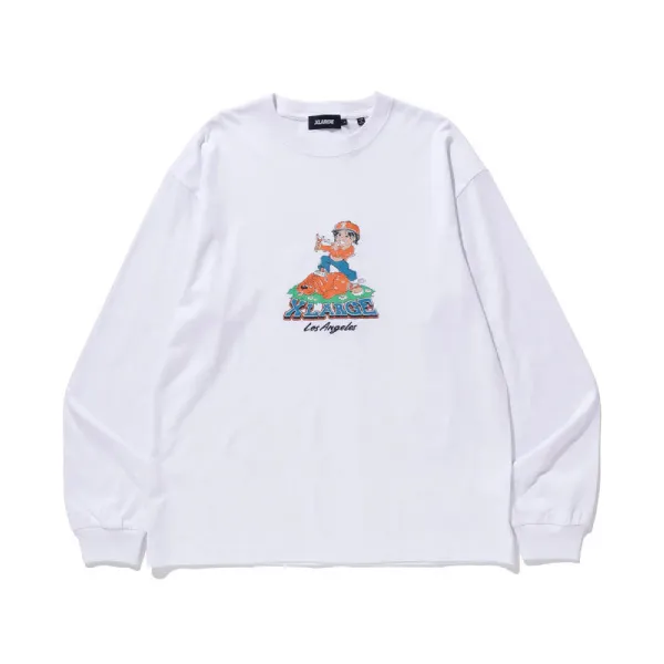 X-Large  |Crew Neck Unisex Street Style Long Sleeves Plain Cotton