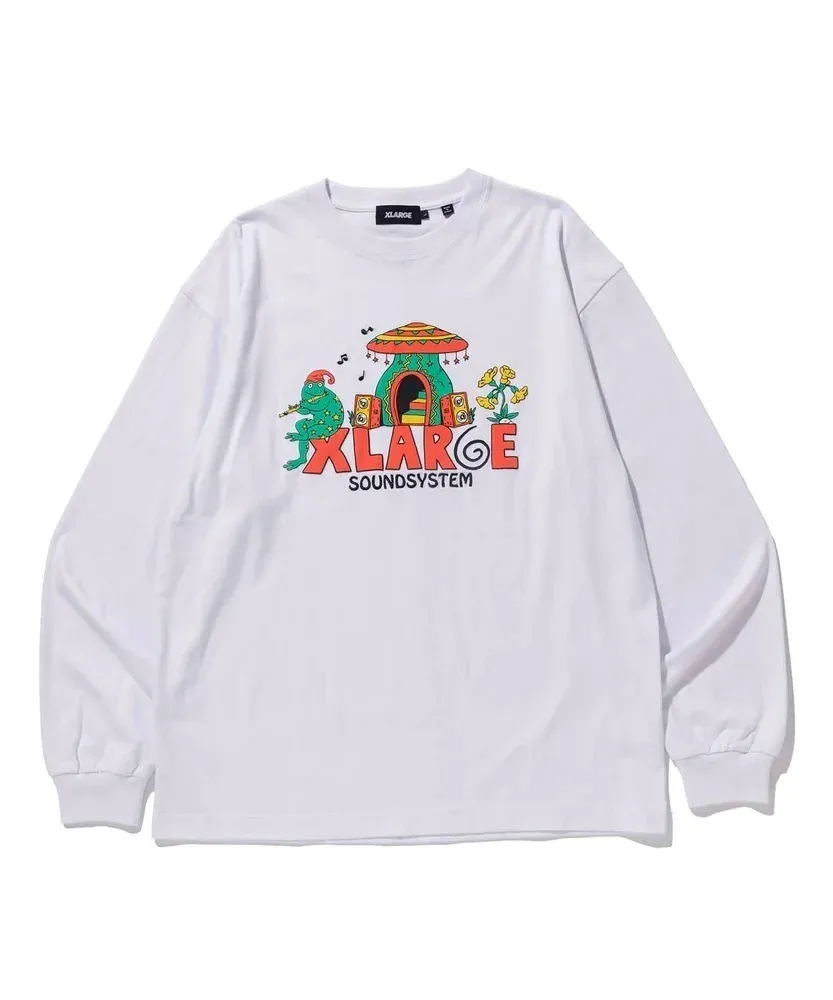 X-Large  |Crew Neck Unisex Street Style Long Sleeves Plain