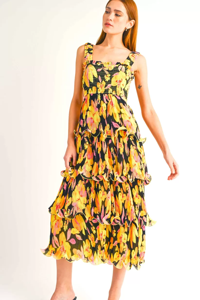 YELLOW FLORAL DRESS