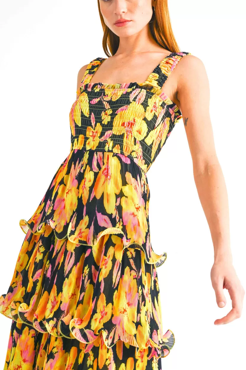 YELLOW FLORAL DRESS