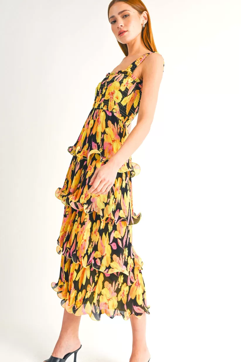 YELLOW FLORAL DRESS